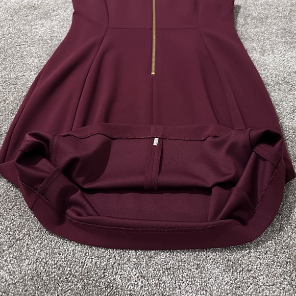 Calvin Klein Sleeveless Scuba Crepe Sheath Dress, Deep Burgundy, Size 12 - Picture 9 of 12